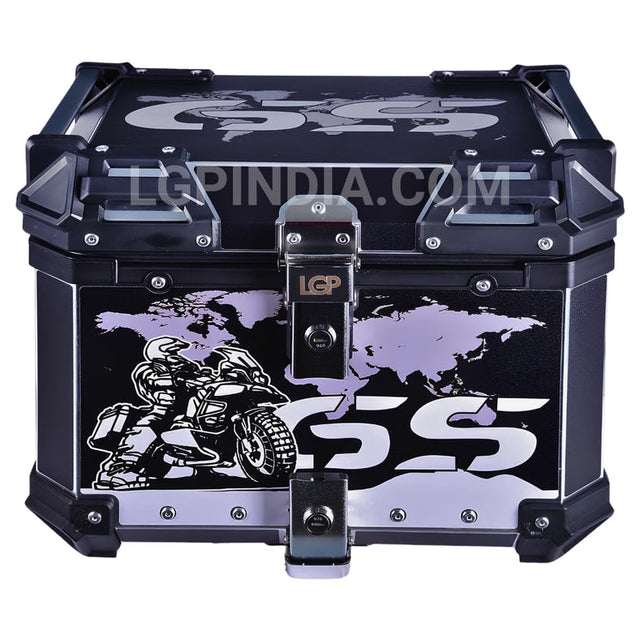 LGP 45L Black GS aluminum motorcycle top box

