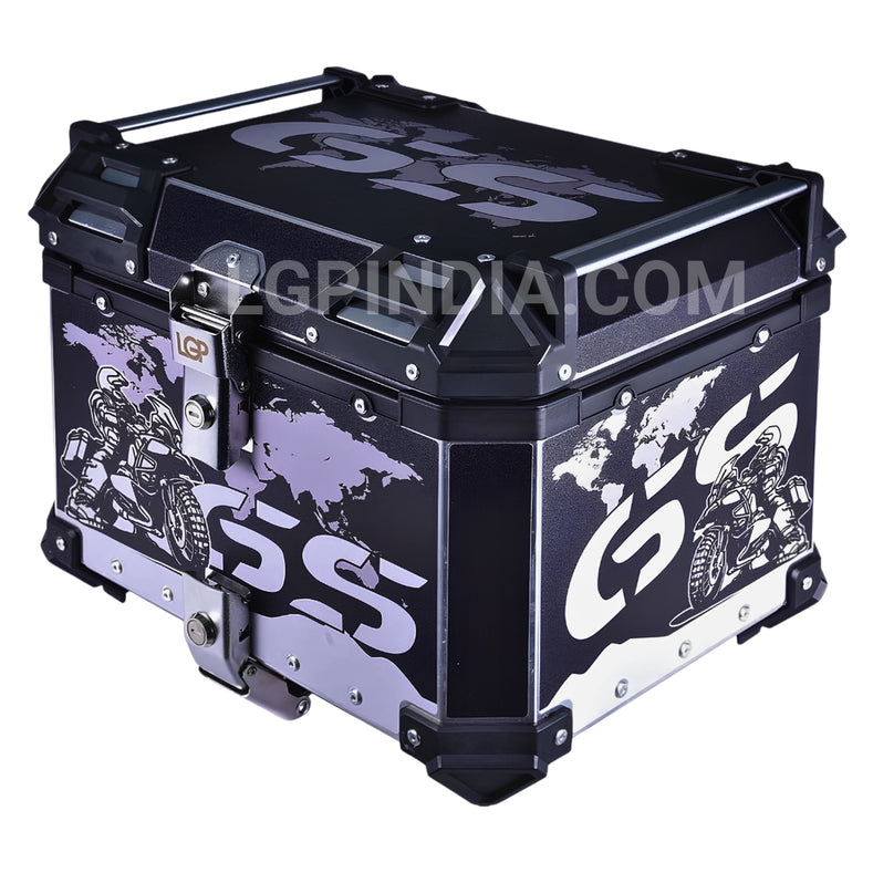 LGP 45L Black GS aluminum motorcycle top box

