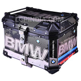 LGP 45L BMW-style aluminum motorcycle top box with backrest

