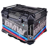 LGP 45L BMW-style aluminum motorcycle top box with backrest

