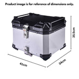 LGP 45L BMW-style aluminum motorcycle top box with backrest

