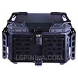 LGP 45L black aluminum motorcycle top box with backrest


