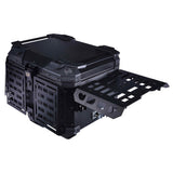 LGP 45L black aluminum motorcycle top box with backrest

