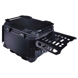 LGP 45L black aluminum motorcycle top box with backrest

