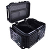 LGP 45L black aluminum motorcycle top box with backrest

