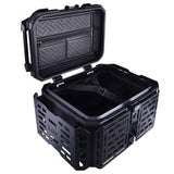 LGP 45L black aluminum motorcycle top box with backrest

