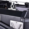 LGP 45L black aluminum motorcycle top box with backrest

