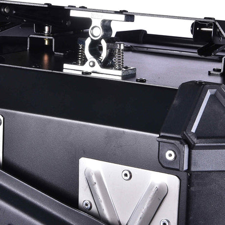 LGP 45L black aluminum motorcycle top box with backrest

