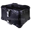 LGP 45L black aluminum motorcycle top box with backrest