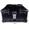 LGP 45L black aluminum motorcycle top box with backrest