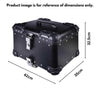 LGP 45L black aluminum motorcycle top box with backrest