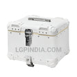 LGP 45L white aluminum motorcycle top box with backrest

