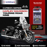 CRANK1 Carbon Brake Pads CFB904 for Harley-Davidson Touring Road King Rear