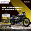 CRANK1 Ceramic Rear Brake Pads CRM043/2 for Triumph Street Scrambler 900, Street Twin, Bonneville T100 and Bonneville T120 HH Rated Motorcycle Brake Pads