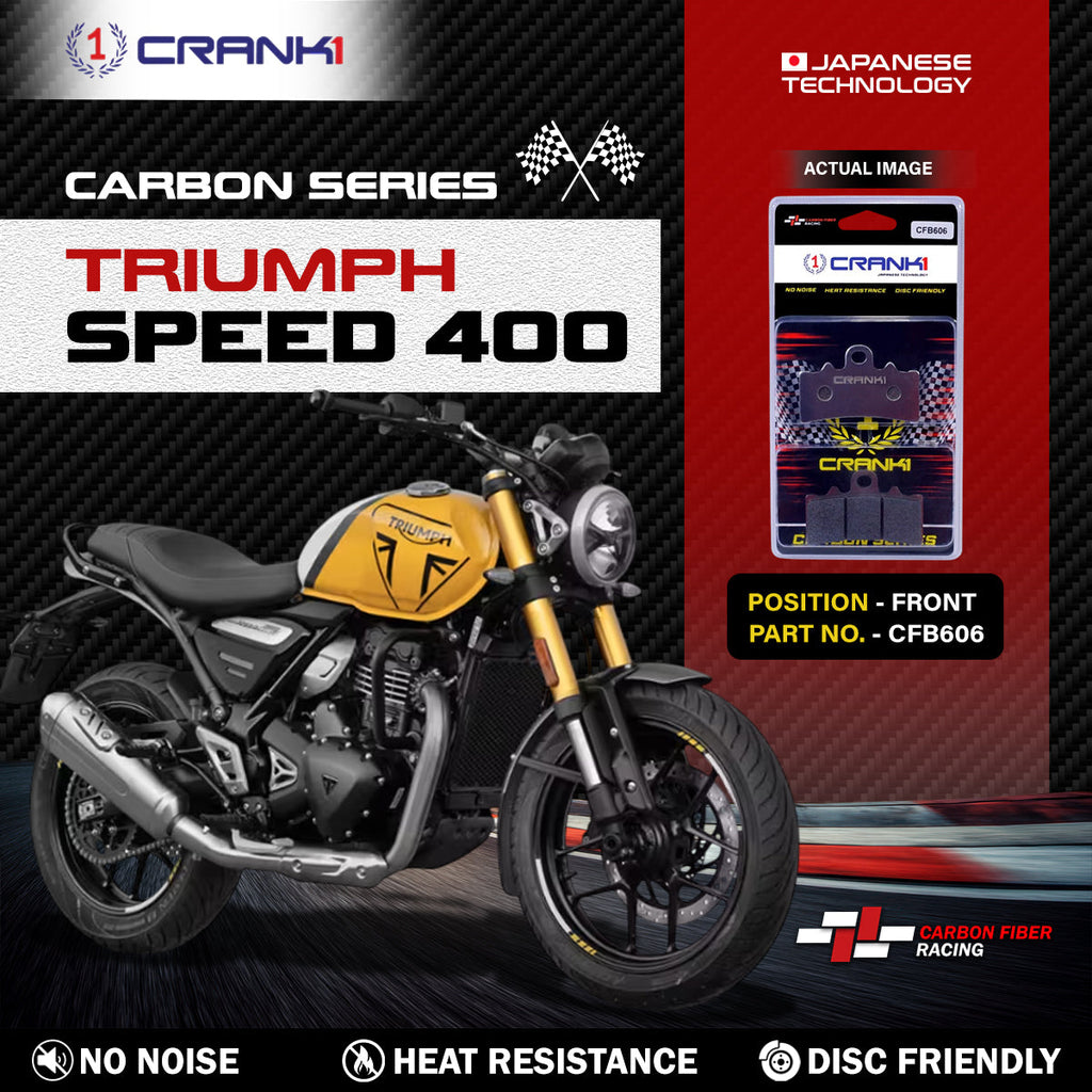 CRANK1 Carbon Front Brake Pads for Triumph Speed 400 CFB606
