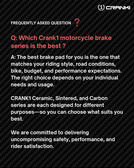 CRANK1 Carbon Front Brake Pads for Triumph Speed 400 CFB606