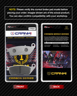 CRANK1 Carbon Front Brake Pads CFB241 for Triumph Tiger 800 XRX 2015-2019