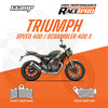 66BHP Race Pro Sintered Brake Pads for Triumph Speed 400 Scrambler 400 X Front 66RP-9068 Rear 66RP-953