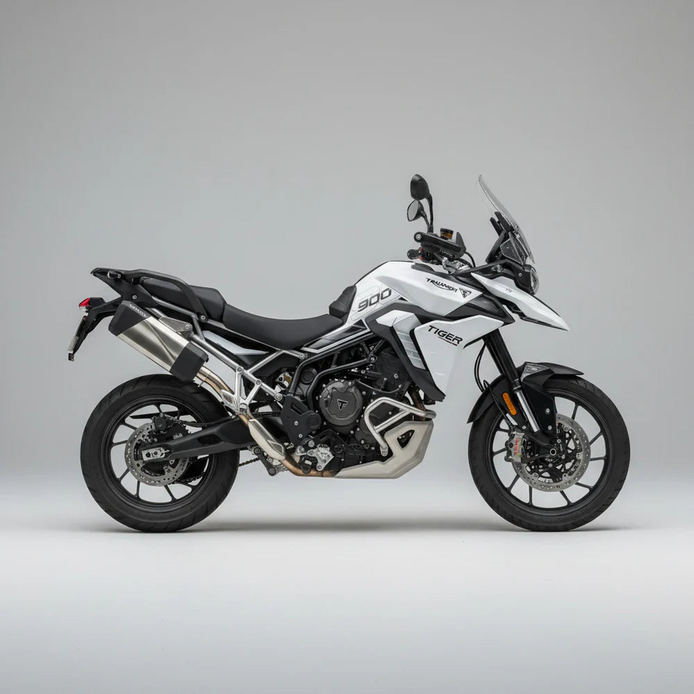 Barrel Storm stainless steel slip-on exhaust for Triumph Tiger 900 GT 2025 adventure motorcycle