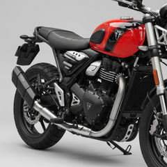 Barrel Rogue 2.0 stainless steel slip-on exhaust with link pipe for Triumph Speed 400 and Scrambler 400X