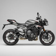 Outlaw 2.0 stainless steel slip-on exhaust with link pipe for Triumph Street Triple 765 2014-2022