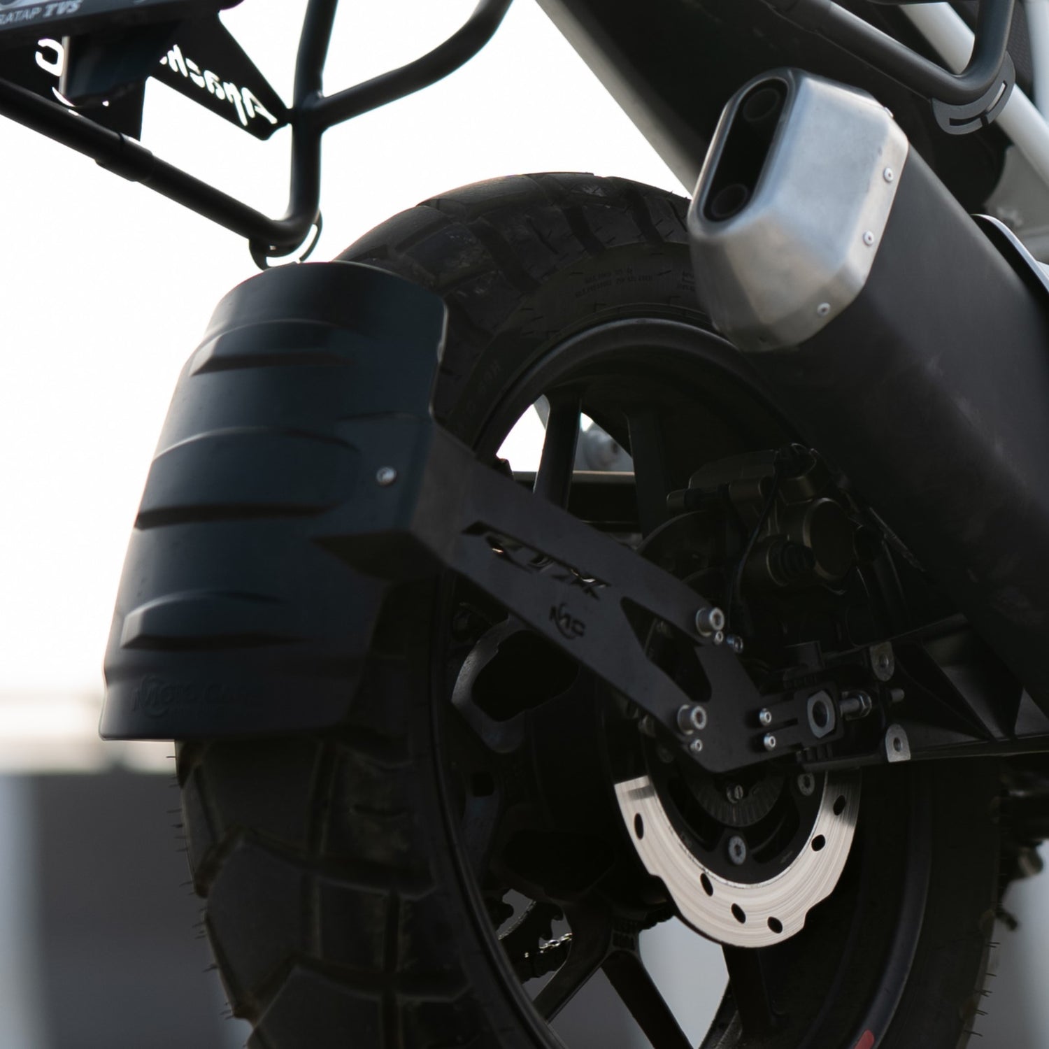 MOTOCARE tyre hugger for TVS Apache RTX 300