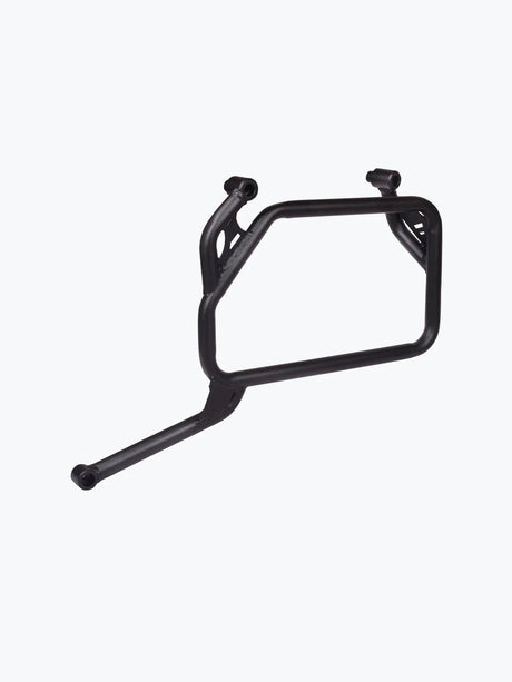 Aragorn saddle stay installed on Royal Enfield Himalayan 450 black mild steel luggage support