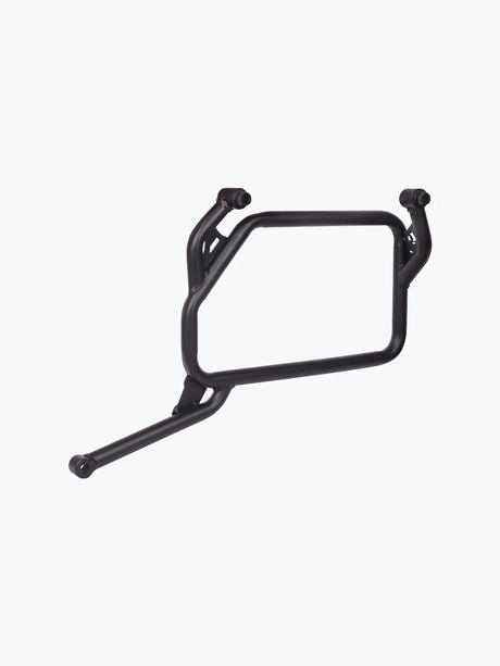 Aragorn saddle stay installed on Royal Enfield Himalayan 450 black mild steel luggage support