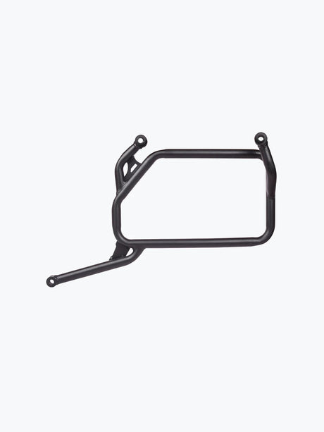 Aragorn saddle stay installed on Royal Enfield Himalayan 450 black mild steel luggage support