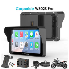 Carpuride W602BS Pro 6-inch BMW motorcycle CarPlay display
