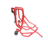MotoCare red upper lower crash guard installed on Hero XPulse 210 protecting engine and frame
