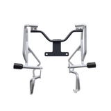 MotoCare silver upper lower crash guard installed on Hero XPulse 210 protecting engine and frame