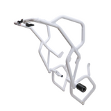 MotoCare white upper lower crash guard for TVS Apache RTX 300 engine frame protection motorcycle accessory