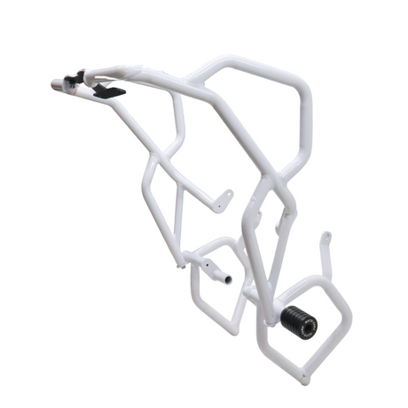 MotoCare white upper lower crash guard for TVS Apache RTX 300 engine frame protection motorcycle accessory