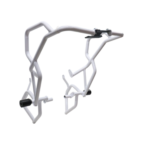 MotoCare white upper lower crash guard for TVS Apache RTX 300 engine frame protection motorcycle accessory