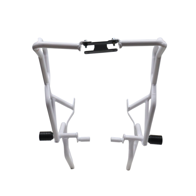 MotoCare white upper lower crash guard for TVS Apache RTX 300 engine frame protection motorcycle accessory
