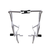 MotoCare white upper lower crash guard for TVS Apache RTX 300 engine frame protection motorcycle accessory