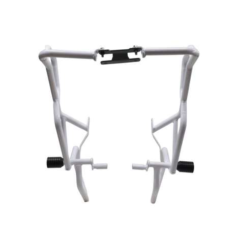 MotoCare white upper lower crash guard for TVS Apache RTX 300 engine frame protection motorcycle accessory