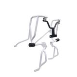 MotoCare white upper lower crash guard installed on Hero XPulse 210 protecting engine and frame