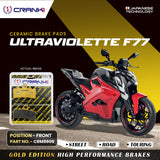 CRANK1 Ceramic Front Brake Pads CRM8609 for Ultraviolette F77 HH Rated Motorcycle Brake Pads