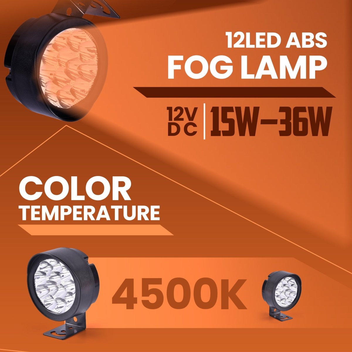 LGP 12 LED wide angle flood beam fog lamp
