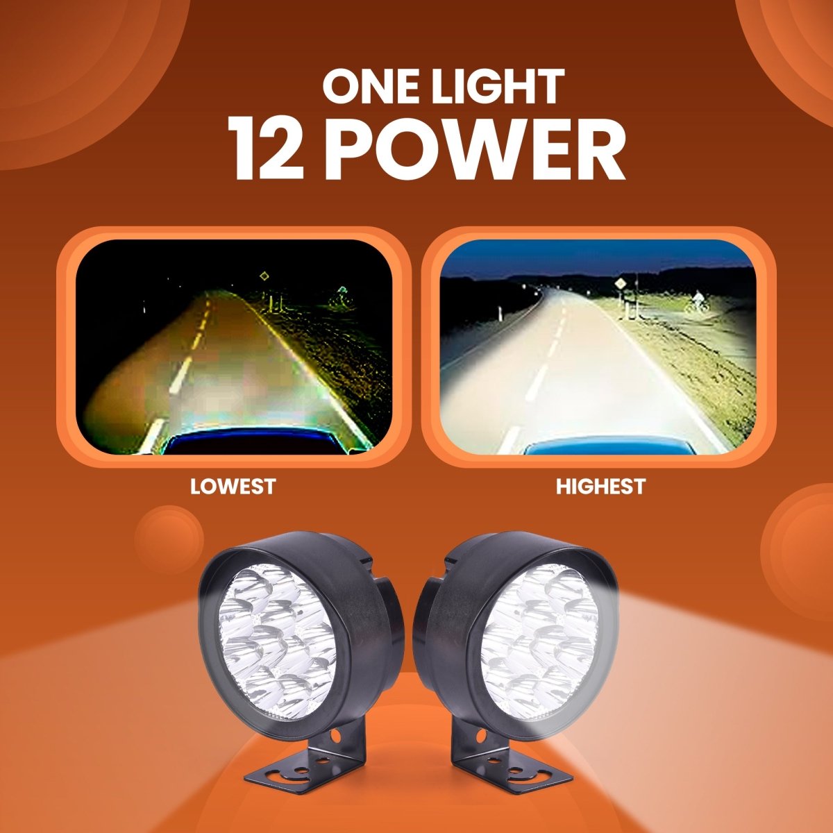 LGP 12 LED wide angle flood beam fog lamp
