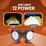 LGP 12 LED wide angle flood beam fog lamp
