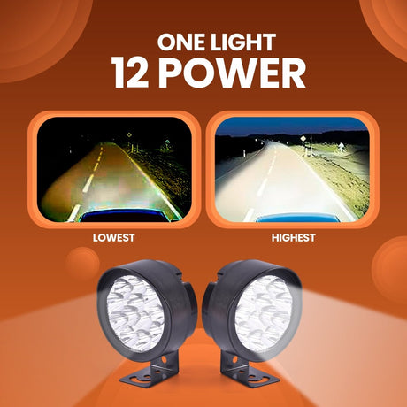 LGP 12 LED wide angle flood beam fog lamp
