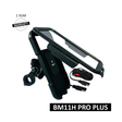 BOBO BM11 PRO PLUS waterproof bike phone holder with wireless charging on motorcycle handlebar