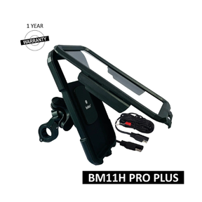 BOBO BM11 PRO PLUS waterproof bike phone holder with wireless charging on motorcycle handlebar