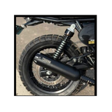Rhino Racing Stainless Steel Exhaust for Royal Enfield Meteor 350 | Performance Exhaust | Black & Chrome