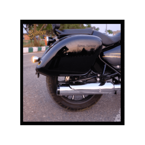 Rhino Racing Stainless Steel Exhaust for Royal Enfield Meteor 350 | Performance Exhaust | Black & Chrome