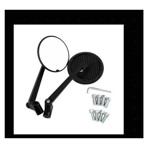 BSDDP 509 Round Motorcycle Mirrors with glass housing adjustable left and right bike mirrors