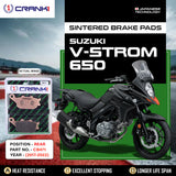 CRANK1 Sintered Rear Brake Pads CB471 for Suzuki V-Strom 650 2017-2022 Motorcycle Brake Pads